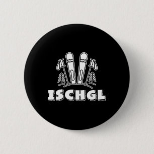 Badge Rond 5 Cm Ischgl Skieurs Sports d'hiver Ski Snowboard Au