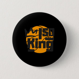 Badge Rond 5 Cm Isolement du basket-ball King One Man Show