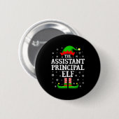Badge Rond 5 Cm Istant Principal Elf Funny Christmas Family Matchi (Devant & derrière)