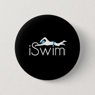 Badge Rond 5 Cm iswim - mâle