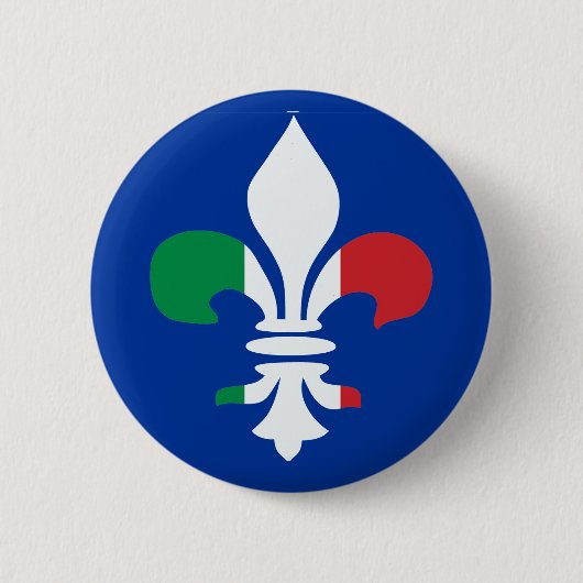 Badge Rond 5 Cm Italian Fleur de Lis Button (Devant)