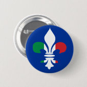 Badge Rond 5 Cm Italian Fleur de Lis Button (Devant & derrière)
