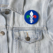 Badge Rond 5 Cm Italian Fleur de Lis Button (En situation)