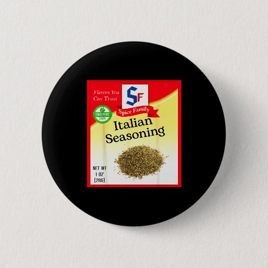 Badge Rond 5 Cm Italian Seasoning Sce Group Costume Family Matchin (Devant)