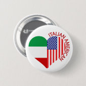 Badge Rond 5 Cm Italiano Americano Pride (Devant & derrière)