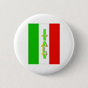 Badge Rond 5 Cm Italie