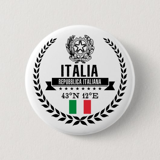 Badge Rond 5 Cm Italie (Devant)