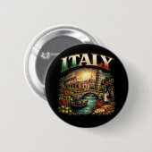 Badge Rond 5 Cm Italie Éternelle (Devant & derrière)
