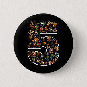 Badge Rond 5 Cm Italien Brainrot Anniversaire 5 Age Mème 5ème Enfa
