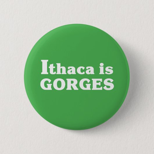 Badge Rond 5 Cm Ithaque est Gorges (Devant)