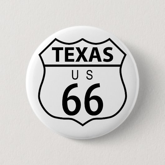 Badge Rond 5 Cm Itinéraire 66 le Texas (Devant)
