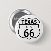 Badge Rond 5 Cm Itinéraire 66 le Texas (Devant & derrière)