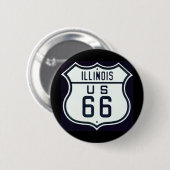 Badge Rond 5 Cm Itinéraire 66 l'Illinois (Devant & derrière)
