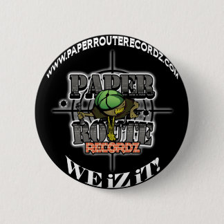 Badge Rond 5 Cm Itinéraire de papier noir Recordz - nous iZ il !