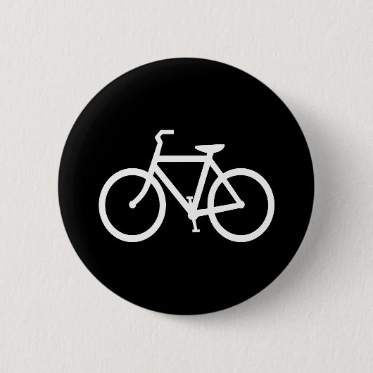 Badge Rond 5 Cm Itinéraire Vélo Blanc (Devant)