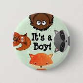 Badge Rond 5 Cm It's a Boy Birth Announcement Button (Devant)