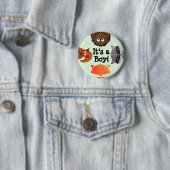 Badge Rond 5 Cm It's a Boy Birth Announcement Button (En situation)