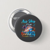 Badge Rond 5 Cm It's My 60th Birthday Trip Cruise Vacation Matchin (Devant & derrière)