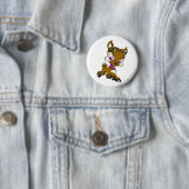Badge Rond 5 Cm Ixi brun (En situation)