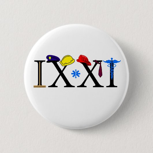 Badge Rond 5 Cm IXXI rappelez-vous 9-11 (Devant)