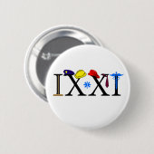 Badge Rond 5 Cm IXXI rappelez-vous 9-11 (Devant & derrière)