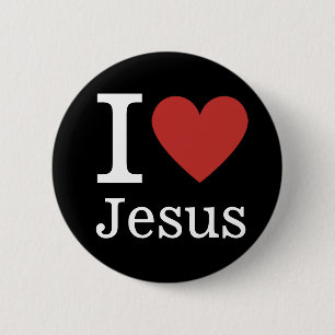 Badge Rond 5 Cm J❤️aime Jésus CUSTOMIZABLE Pin Bouton