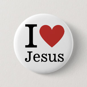 Badge Rond 5 Cm J❤️aime Jésus CUSTOMIZABLE Pin Bouton