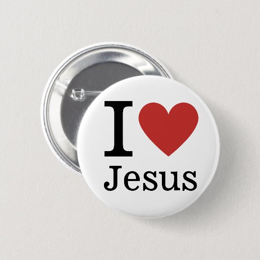 Badge Rond 5 Cm J❤️aime Jésus CUSTOMIZABLE Pin Bouton (Devant & derrière)