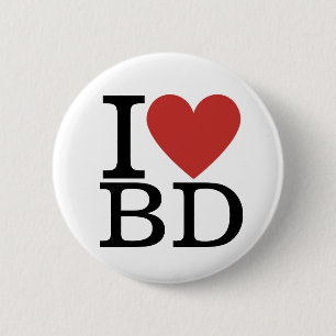 Badge Rond 5 Cm J'❤️ le bureau du bâtiment BD pour les broches PER