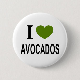 Badge Rond 5 Cm J'❤️ les AVOCATS avec un cœur vert