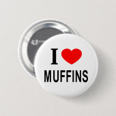 BADGE ROND 5 CM J'❤️ MUFFINS J'AIME LES MUFFINS J'AIME LES MUFFINS (Devant & derrière)