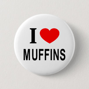 BADGE ROND 5 CM J'❤️ MUFFINS J'AIME LES MUFFINS J'AIME LES MUFFINS