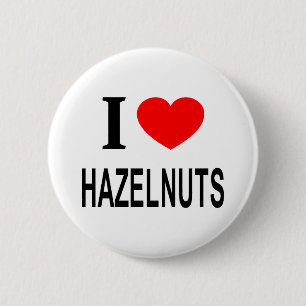 BADGE ROND 5 CM J' ❤️ NOISETTES J'AIME NOISETTES J'AIME NOISETTES