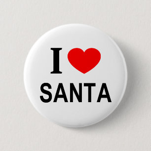 BADGE ROND 5 CM J'❤️ PÈRE NOËL J'AIME PÈRE NOËL J'AIME PÈRE NOËL