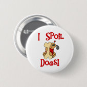 Badge Rond 5 Cm J'abîme des chiens (Devant & derrière)