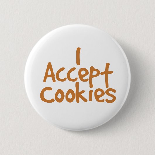 Badge Rond 5 Cm J'accepte les cookies (Devant)