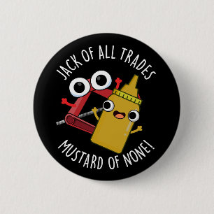 Badge Rond 5 Cm Jack des métiers Moutarde de personne Fond sombre
