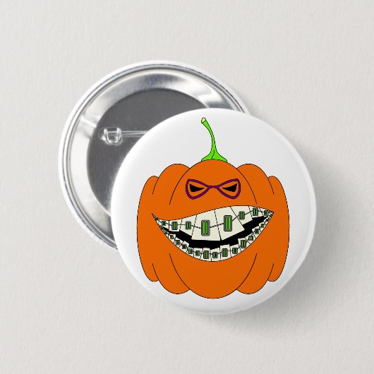 Badge Rond 5 Cm Jack-O-Croisillons (Devant & derrière)