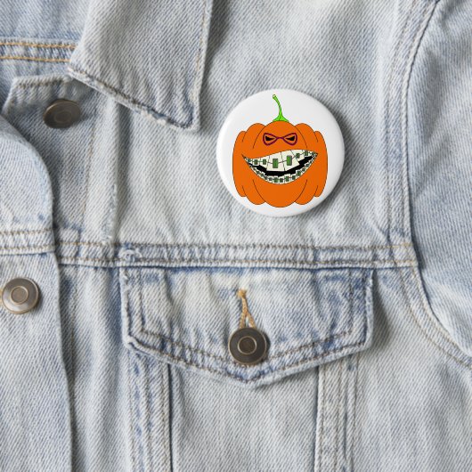 Badge Rond 5 Cm Jack-O-Croisillons (En situation)