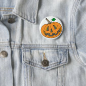 Badge Rond 5 Cm Jack-o'-lantern (En situation)
