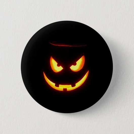 Badge Rond 5 Cm Jack-o'-lantern éffrayant (Devant)