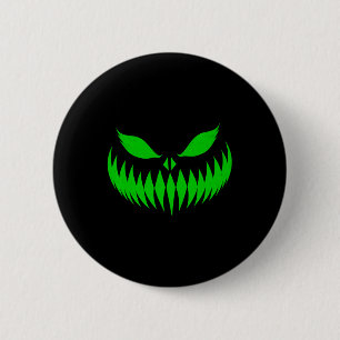 Badge Rond 5 Cm Jack-o'-lantern Face de Citrouille de peur Hallowe