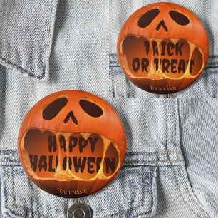 Badge Rond 5 Cm Jack o'lantern citrouille Joyeux Halloween