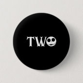 Badge Rond 5 Cm Jack Skellington First Birthday Two Baby (Devant)