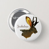 Badge Rond 5 Cm Jackalope (Devant & derrière)