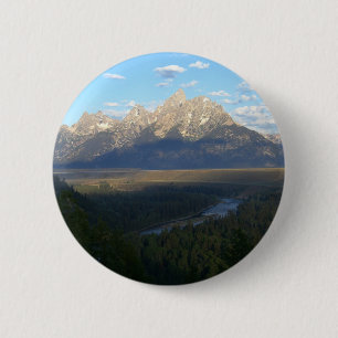 Badge Rond 5 Cm Jackson Hole Mountains (Grand Teton National Park)