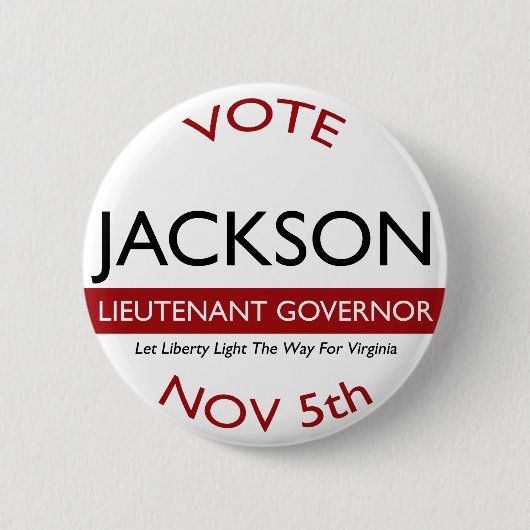 Badge Rond 5 Cm Jackson pour lt Governor Logo Button (Devant)