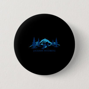Badge Rond 5 Cm Jackson wyoming station de ski skieur