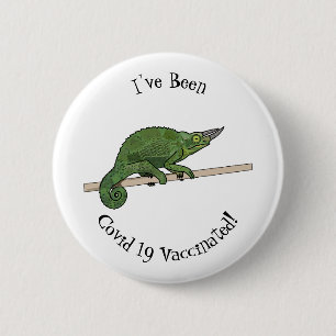 Badge Rond 5 Cm Jackson's chameleon cartoon illustration