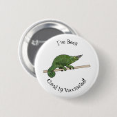 Badge Rond 5 Cm Jackson's chameleon cartoon illustration (Devant & derrière)